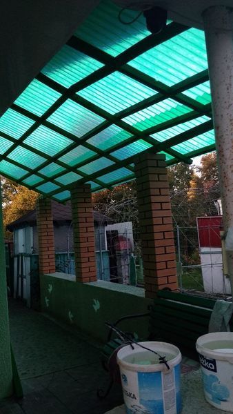 Прозорий пластиковий шифер ПОСИЛЕНИЙ, Гофрований, Зелений 2м PolySTRONG-g-bronze-300 фото